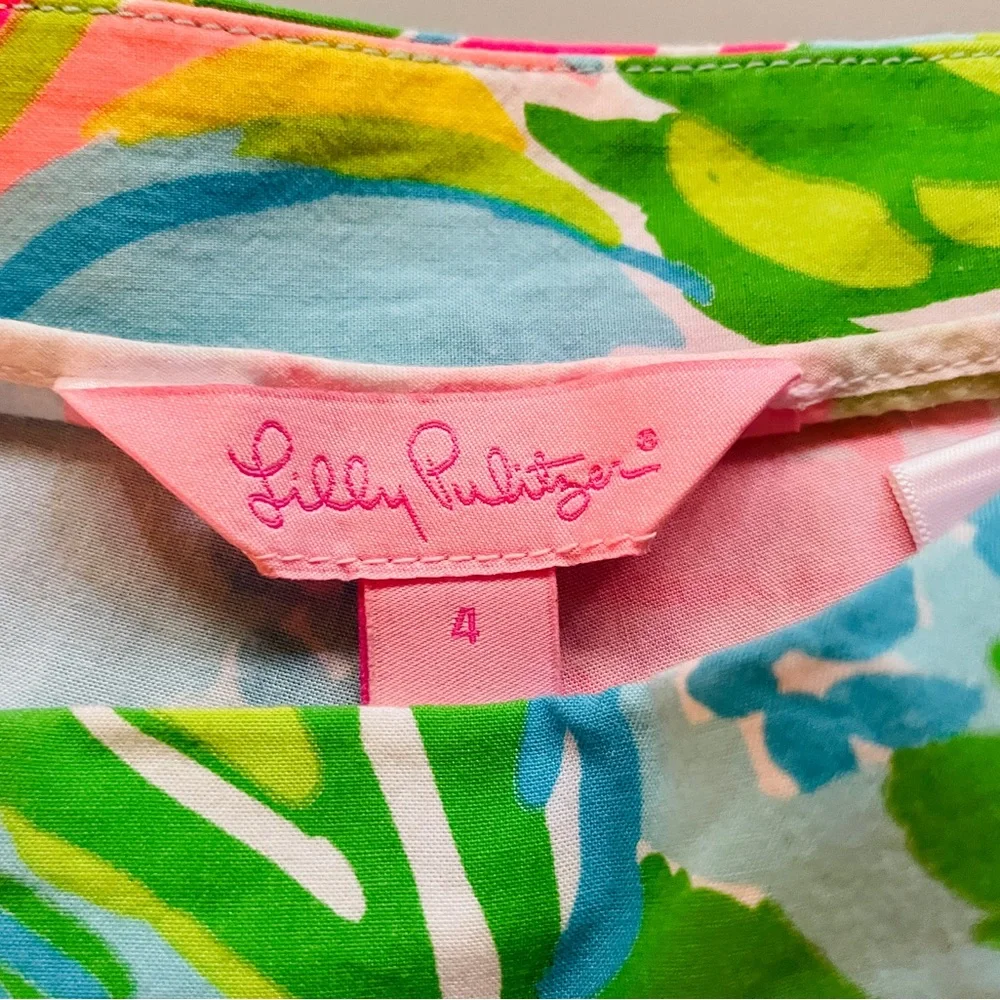 Lilly Pulitzer Bright Pink Multicolor Floral Print Shorts